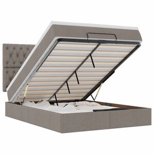 vidaXL Osmansk&aacute; posteľ s matracom sivohned&aacute; 140x200 cm l&aacute;tka