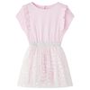 Detské šaty s volánmi svetloružové 140