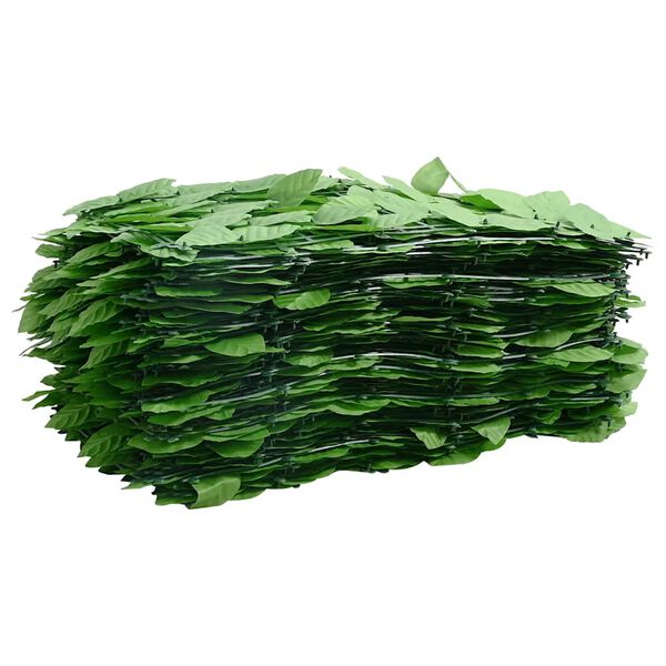 vidaXL Balkónová markíza so zelenými listami 400x150 cm