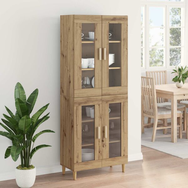 vidaXL Highboard Remeseln&yacute; dub 69,5 x 34 x 180 cm Kompozitn&eacute; drevo