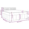 vidaXL Boxspring posteľ s matracom kr&eacute;mov&aacute; 200x200 cm l&aacute;tka