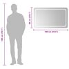 vidaXL LED k&uacute;peľňov&eacute; zrkadlo 100x60 cm