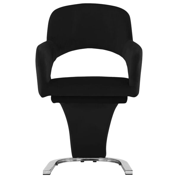 vidaXL Otočn&eacute; jed&aacute;lensk&eacute; stoličky 2 ks čierne zamatov&eacute;