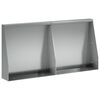 vidaXL Oporn&yacute; m&uacute;r 2 ks 40 x 12 x 30 cm Pozinkovan&aacute; oceľ Strieborn&aacute;