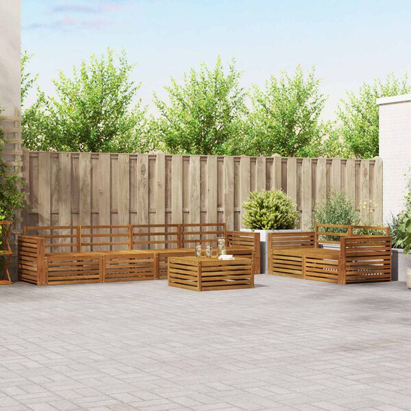 vidaXL Z&aacute;hradn&aacute; s&uacute;prava gaučov 7 pcs Pr&iacute;rodn&aacute; Pevn&eacute; ak&aacute;ciov&eacute; drevo