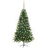 vidaXL Osvetlen&yacute; umel&yacute; vianočn&yacute; stromček s guľami 150 cm, zelen&yacute;
