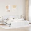 vidaXL R&aacute;m postele so z&aacute;suvkou Biela 200 x 200 cm Inžinierske drevo