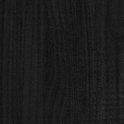 vidaXL Knižnica/deliaca stena čierna 100x30x71,5 cm masívna borovica