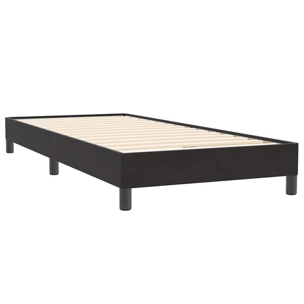 vidaXL Posteľn&yacute; r&aacute;m boxspring s matracom čierny 80x220 cm zamat