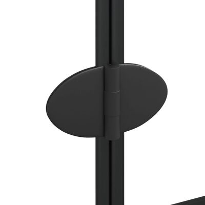 vidaXL Skladací sprchový kút ESG 80x140 cm čierny