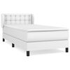 vidaXL Boxspring posteľ s matracom biela 100x200 cm umel&aacute; koža