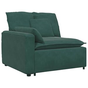 vidaXL Modul&aacute;rna opierka na ruky s vank&uacute;&scaron;mi, tmavozelen&aacute;, 100 cm