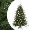 vidaXL Umel&yacute; vianočn&yacute; stromček s vianočn&yacute;mi guľami 120 cm 150 LED