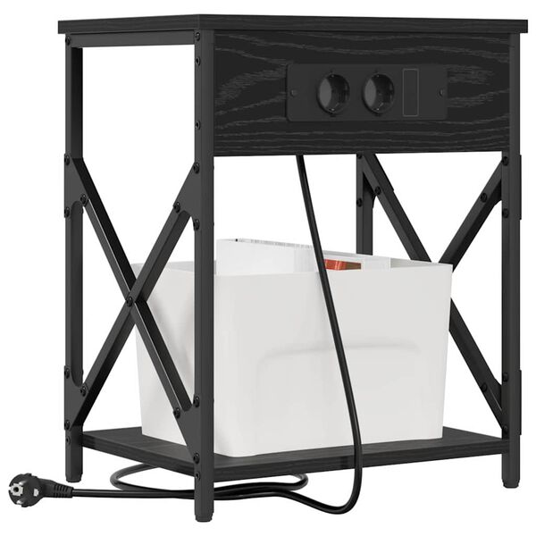 vidaXL Nočn&yacute; stol&iacute;k Čierny dub 41 x 31 x 51 cm Kompozitn&eacute; drevo