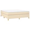 vidaXL Posteľn&yacute; r&aacute;m boxspring s matracom kr&eacute;mov&yacute; 160x200 cm l&aacute;tka