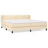 vidaXL Boxspring posteľ s matracom kr&eacute;mov&aacute; 200x200 cm l&aacute;tka