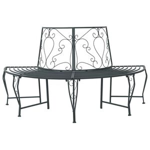 vidaXL Stromov&aacute; lavička 4-Počet miest 160 x 80 x 89 cm Oceľ