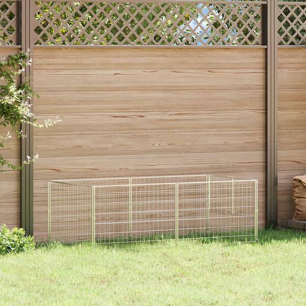 vidaXL Koterec pre psa strieborn&yacute; 200x100x70 cm oceľov&yacute;