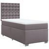 vidaXL Boxspring posteľ s matracom siv&aacute; 90x190 cm umel&aacute; koža