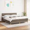 vidaXL Posteľn&yacute; r&aacute;m boxspring s matracom sivohned 160x200 cm l&aacute;tka