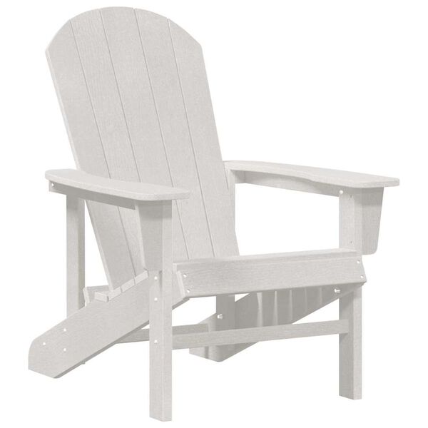 vidaXL Adirondack stolička Biela 74 x 82 x 92cm HDPE