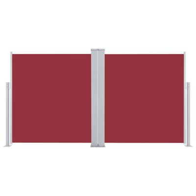 vidaXL Zaťahovacia bočná markíza na terasu 117x600 cm červená