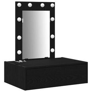 vidaXL Toaletn&yacute; stol&iacute;k Čierna 60 x 40 x 70 cm Kompozitn&eacute; drevo