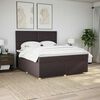 vidaXL Boxspring posteľ s matracom tmavohned&aacute; 180x200 cm l&aacute;tka