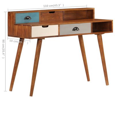 vidaXL Písací stôl 110x50x90 cm masívne akáciové drevo
