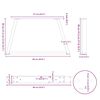 vidaXL Nohy konferenčn&eacute;ho stol&iacute;ka v tvare V, 2 ks, čierne, 60 x (30-31,3) cm, oceľov&eacute;