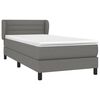 vidaXL Boxspring posteľ s matracom tmavosiv&aacute; 100x200 cm l&aacute;tka