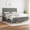 vidaXL Boxspring posteľ s matracom tmavosiv&aacute; 160x200 cm l&aacute;tka