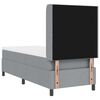 vidaXL Posteľ s pružinov&yacute;m r&aacute;mom Svetlosiv&aacute; 80 x 200 cm l&aacute;tka