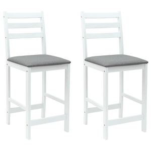 vidaXL Jed&aacute;lensk&eacute; stoličky 2 pcs Biela 40 x 47,5 x 99,5 cm