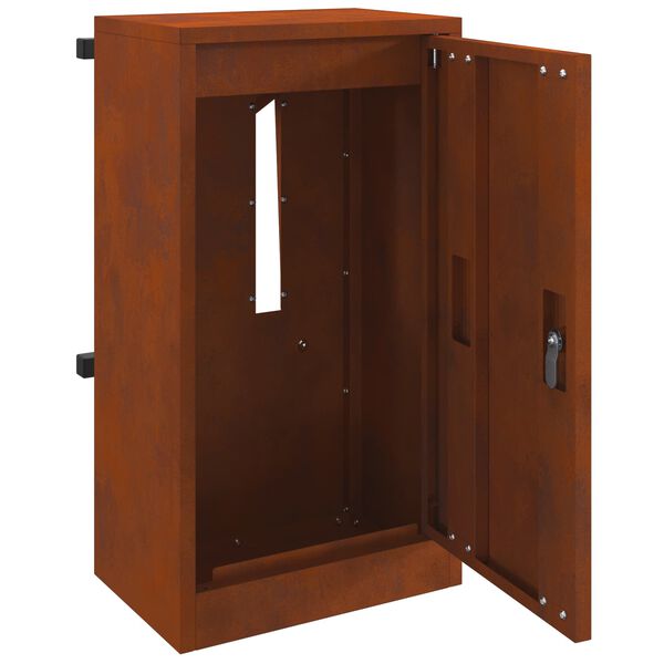 vidaXL po&scaron;tov&aacute; schr&aacute;nka s &uacute;ložiskom s dverami Hrdzav&yacute; 30 x 20 x 55 cm