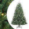 vidaXL Umel&yacute; Skl&aacute;pac&iacute; Vianočn&yacute; Stromček Zelen&aacute; 210 cm PVC a kov