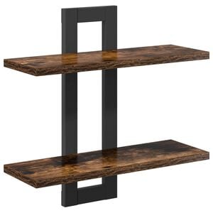 vidaXL Pl&aacute;vaj&uacute;ce police Dymov&yacute; dub 40 x 15 x 40 cm Kompozitn&eacute; drevo