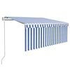 vidaXL Automatick&aacute; mark&iacute;za s tienidlom 3,5x2,5m modro-biela