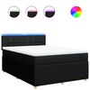 vidaXL Posteľn&yacute; r&aacute;m boxspring s matracom čierny 140x200 cm l&aacute;tka
