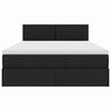 vidaXL Postel s &uacute;ložn&yacute;m prostorem a matrac&iacute; Čierna 140 x 190 cm