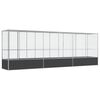 vidaXL Voli&eacute;ra s nadstavcom strieborn&aacute; 626,5x107x212 cm oceľ