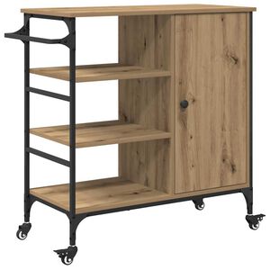 vidaXL Kuchynsk&yacute; voz&iacute;k Remeseln&yacute; dub 87.5 x 39 x 84.5 cm