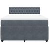 vidaXL Posteľn&yacute; r&aacute;m boxspring s matracom tmavosiv&yacute; 140x190 cm zamat