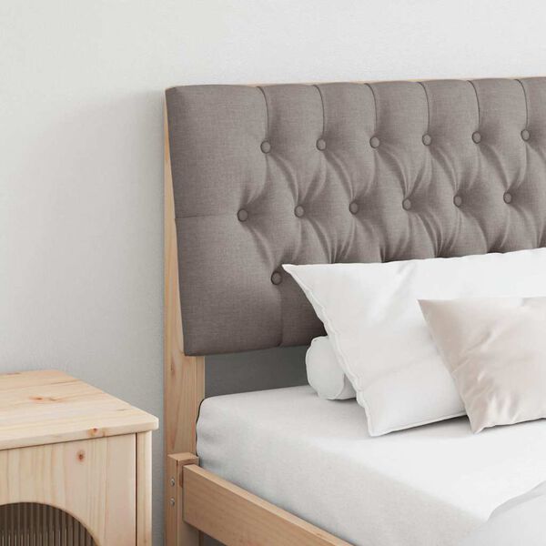 vidaXL Čal&uacute;nen&eacute; čelo postele Sivohned&aacute; 200 cm Mas&iacute;vne borovicov&eacute; drevo