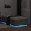 vidaXL Posteľn&yacute; r&aacute;m s LED svetlami sonoma 75x190 cm kompozitn&eacute; drevo