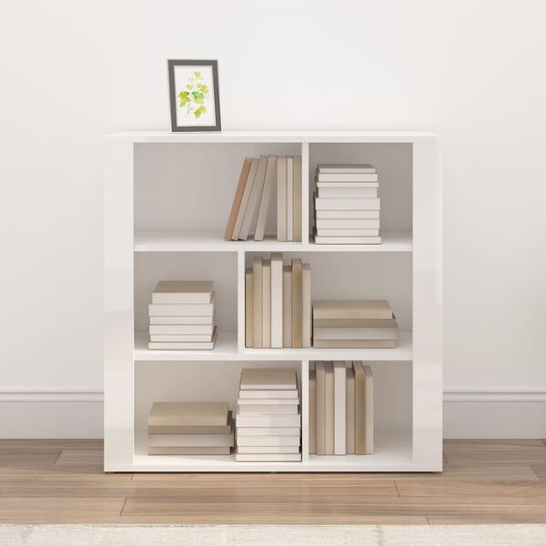 vidaXL Komoda vysok&yacute; lesk biela 80x30x80 cm spracovan&eacute; drevo