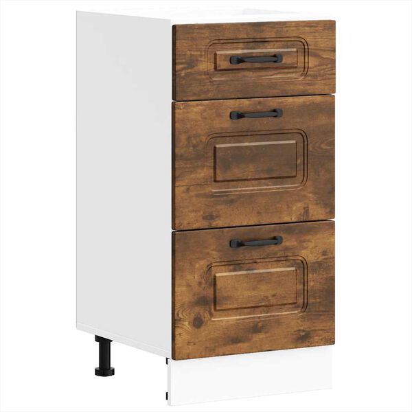 vidaXL Kuchynsk&aacute; spodn&aacute; skrinka Kalmar, dymov&yacute; dub, kompozitn&eacute; drevo