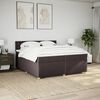 vidaXL Boxspring posteľ s matracom tmavohned&aacute; 200x200 cm l&aacute;tka