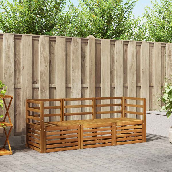 vidaXL S&uacute;pravy pohoviek 3 pcs Pr&iacute;rodn&aacute; Pevn&eacute; ak&aacute;ciov&eacute; drevo