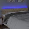 vidaXL Čelo postele s LED kr&eacute;mov&eacute; 180x7x78/88 cm l&aacute;tka